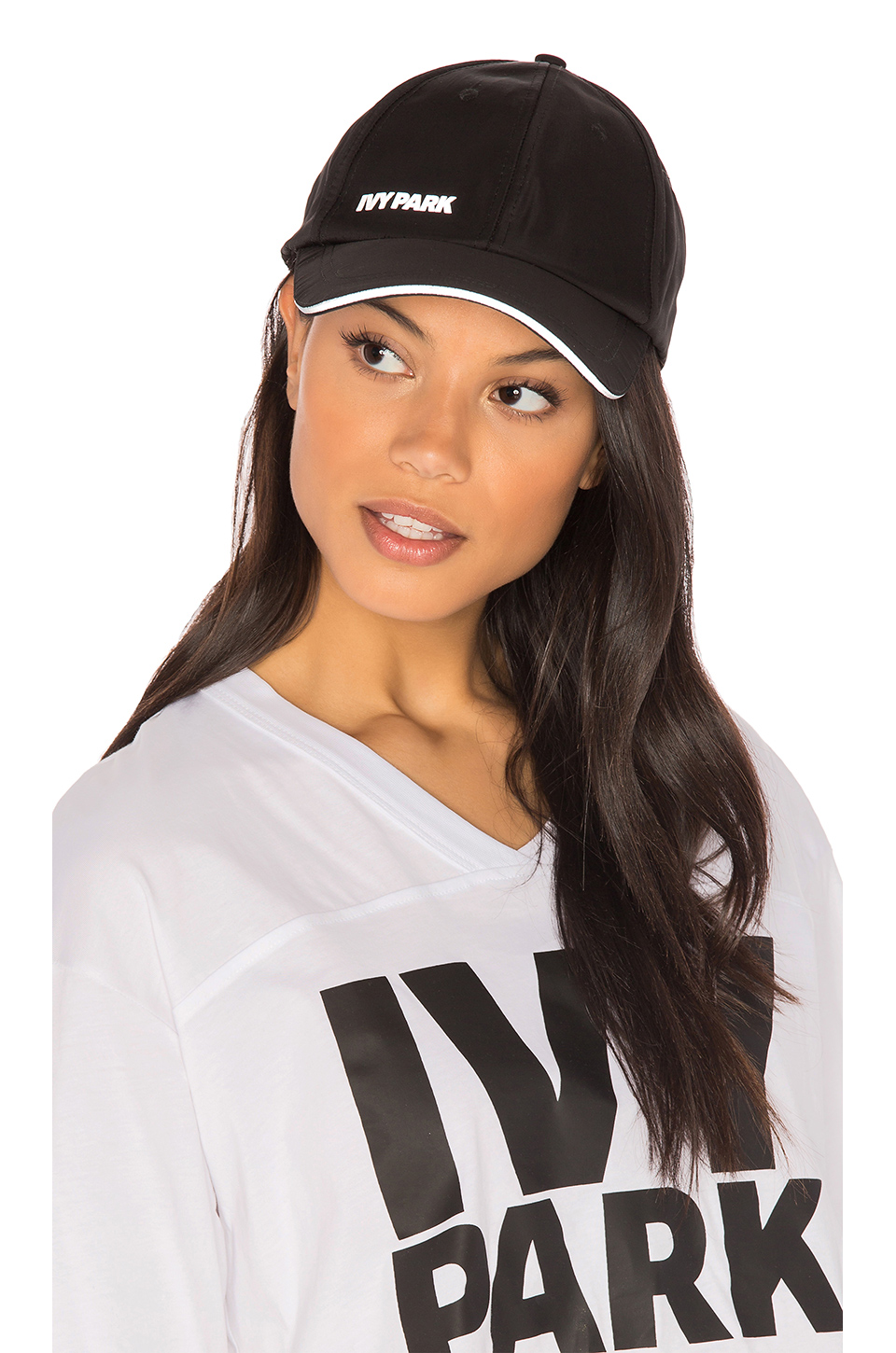 Ivy Park Reflective Logo Baseball Cap - Black | ModeSens
