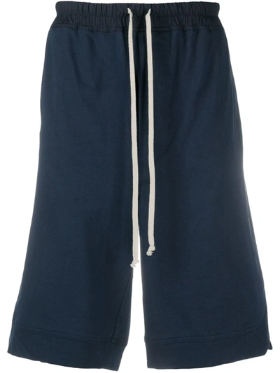 Rick Owens Performa Track Shorts In Blue