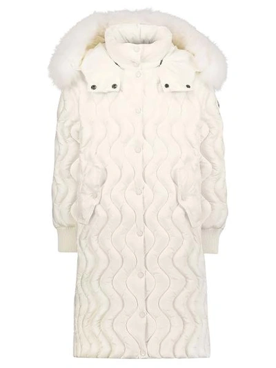 Moncler Kids Down Jacket Pearl For Girls In White