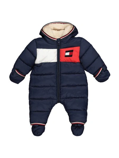 Tommy Hilfiger Kids Snowsuit Baby Flag For For Boys And For Girls In Blue