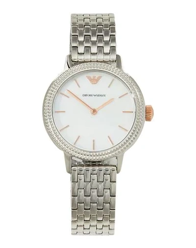 Emporio Armani Wrist Watch In Silver
