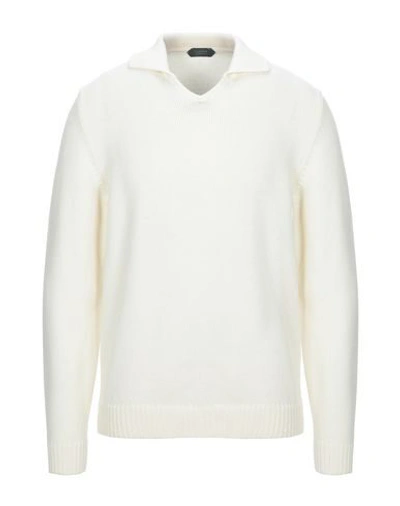 Zanone Sweaters In Ivory