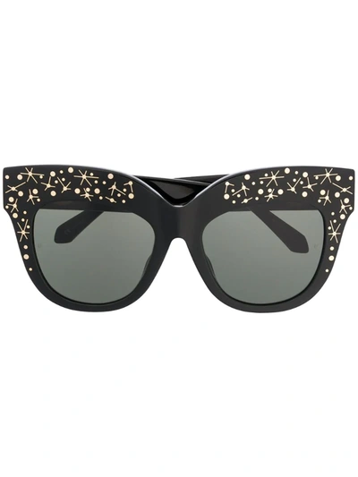 Linda Farrow Oversized Cat-eye Tinted Sunglasses In Black
