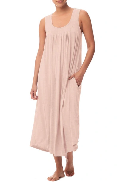 Papinelle Pleated Nightgown In Rose