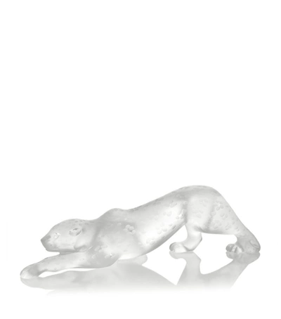 Lalique Zeila Panther Sculpture (50cm) In White