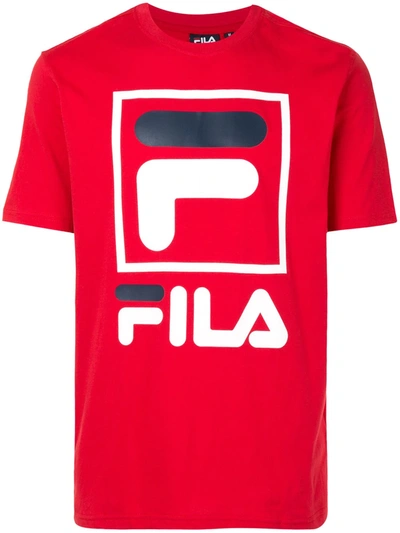 Fila Logo Print T-shirt In Red