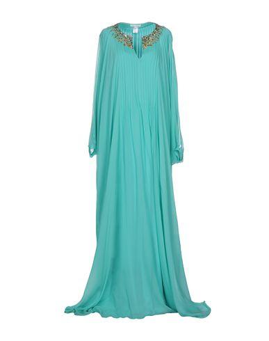 Oscar De La Renta Long Dress In Turquoise | ModeSens