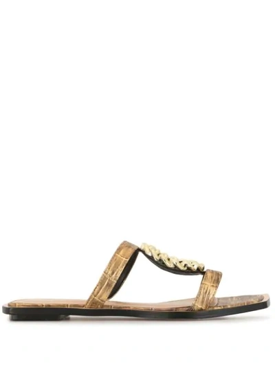 Vicenza Metallic-effect Sandals In Gold