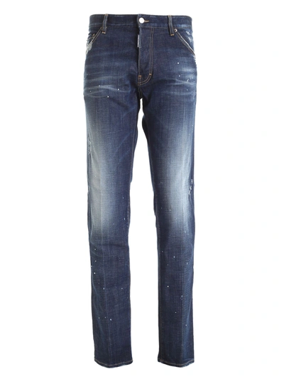 Dsquared2 Destroyed Effect Jeans In Blue
