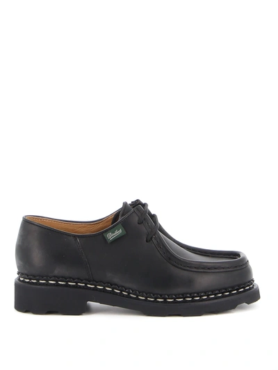 Paraboot Michael Smooth Leather Shoes In Black