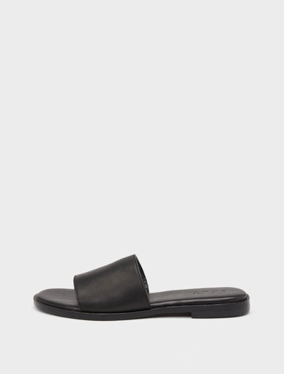 Dkny Lani Slip-on Flat Sandals In Black