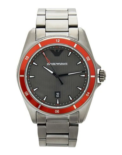 Emporio Armani Wrist Watch In Orange