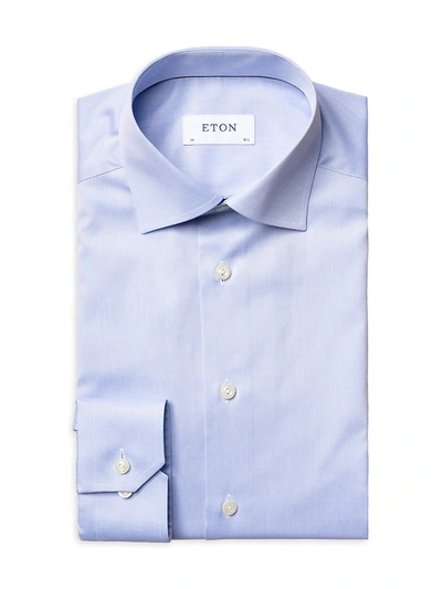 Eton Contemporary Fit Textured Weave Light In Blue