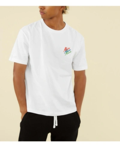 Guess Men's Originals Flag Logo Tee In Pure White