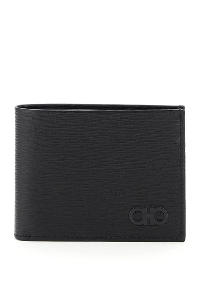 Ferragamo Gancini Revival Bifold Wallet In Black