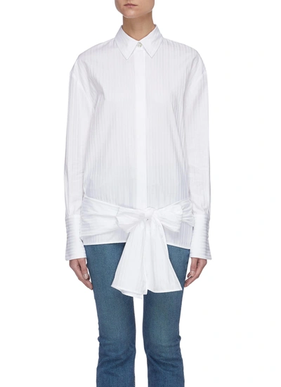 Victoria Victoria Beckham Bow Tie Front Shirt In White