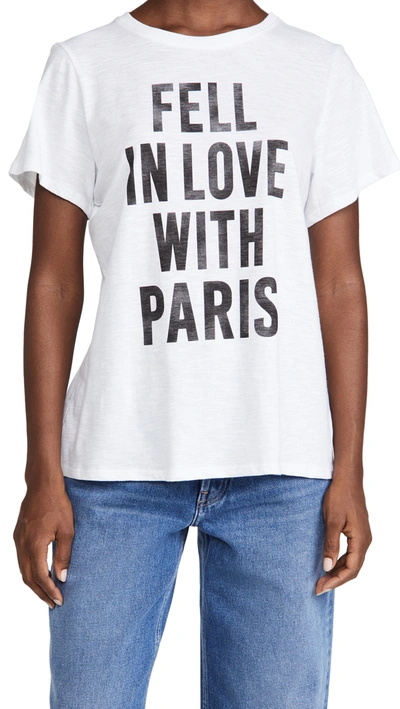 Cinq À Sept Women's In Love With Paris T-shirt In White Black