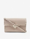 Valentino Garavani Rockstud Leather Cross-body Bag In Poudre