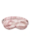 Slip Pink Marble Pure Silk Sleep Mask In Desert Rose