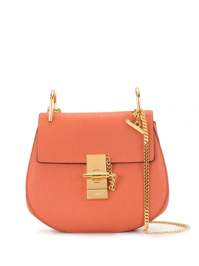 Chloé Mini Drew Shoulder Bag In Orange