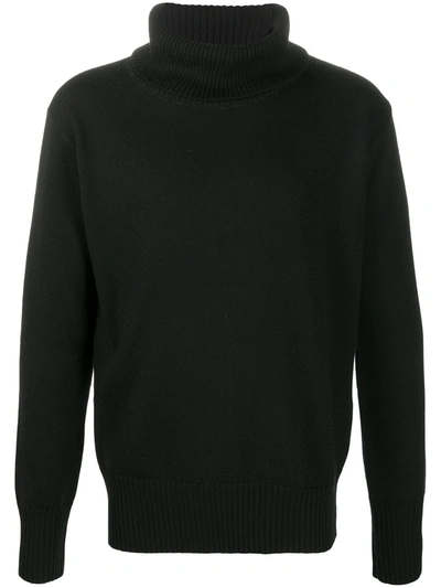 Société Anonyme Roll Neck Ribbed Knit Jumper In Black