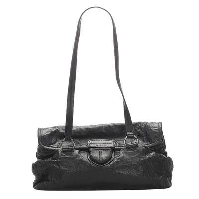 Pre-owned Prada Black Leather Shoulder Bag