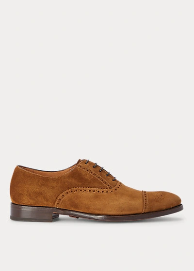 Ralph Lauren Denver Suede Cap-toe Shoe In Rl Snuff