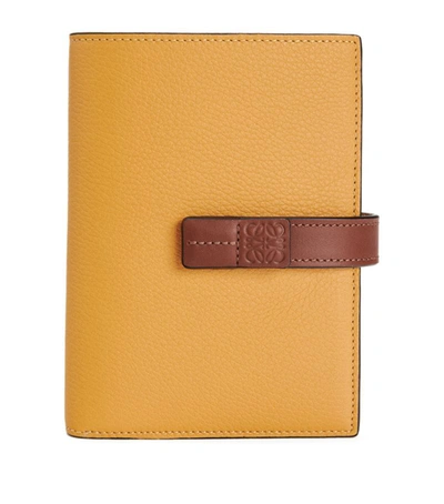 Loewe Compact Leather Zip Wallet In Light Caramel