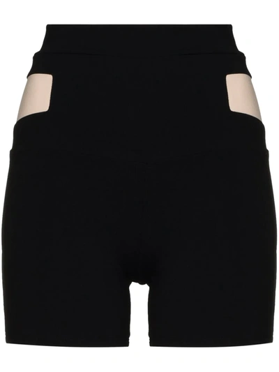 Live The Process Cosmic High-rise Stretch-jersey Shorts In Black