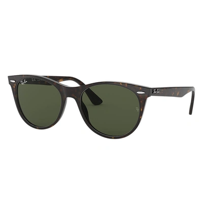 Ray Ban Wayfarer Ii Classic Sunglasses Tortoise Frame Green Lenses 55-18