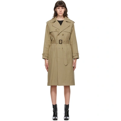 A.p.c. Simone Cotton-gabardine Trench Coat In Baa Beige