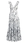 Significant Other Soller Printed Maxi Dress In Monochrome Palm