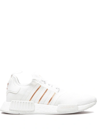Adidas Originals Women's Nmd R1 Casual Sneakers From Finish Line In White/white