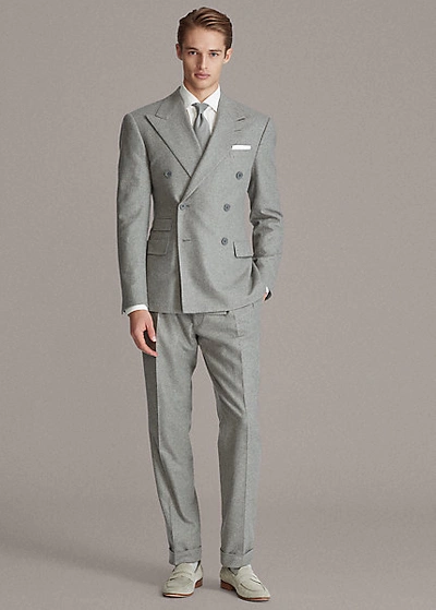 Ralph Lauren Ralph Handmade Wool Flannel Suit In Grey
