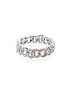 Shay 18k White Gold Mini Pavé Diamond Link Ring In Not Applicable