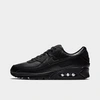 Nike Men's Air Max 90 Leather Casual Shoes In Black