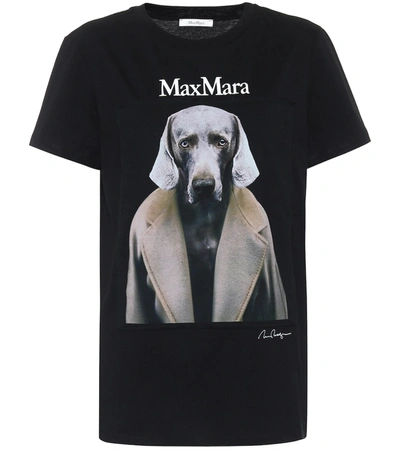 Max Mara Abetaia Cotton jersey T shirt In Black ModeSens