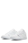 Jordan Nike Air  1 Low Sneaker In White/ White/ White
