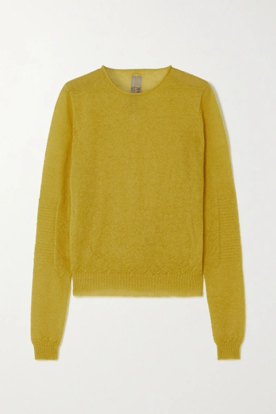 Rick Owens Knitted Sweater In Yellow