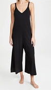 Eberjey Charlie Pima Cotton-jersey Jumpsuit In Black