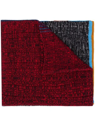 Missoni Colour-block Rib-knitted Scarf In Blue
