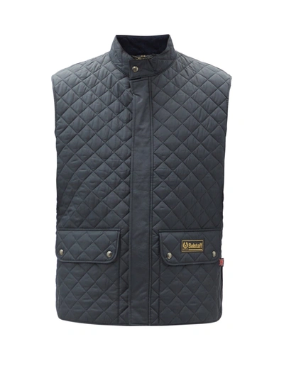 Belstaff Diamond-quilted Shell Gilet In Black