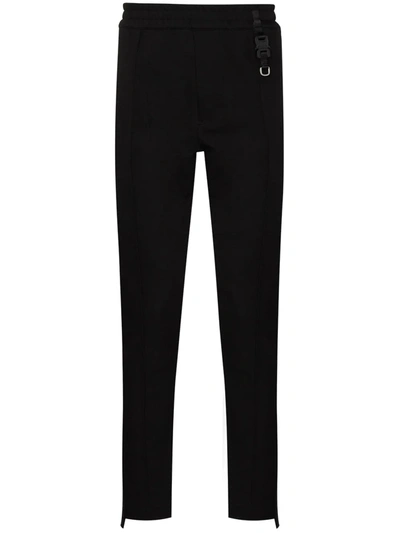 Alyx Rollercoaster-buckle Shell Track Pants In Black
