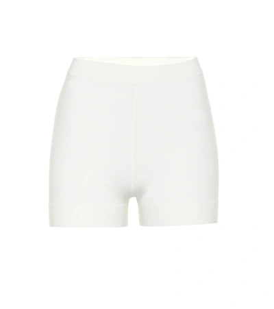 Alaïa High-rise Wool-blend Shorts In White