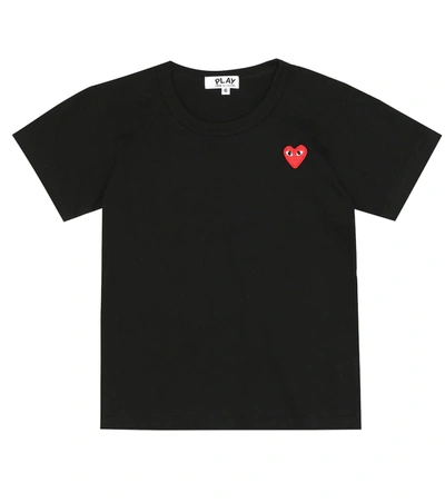Comme De Garçons Play Heart Logo Cotton T-shirt In Black