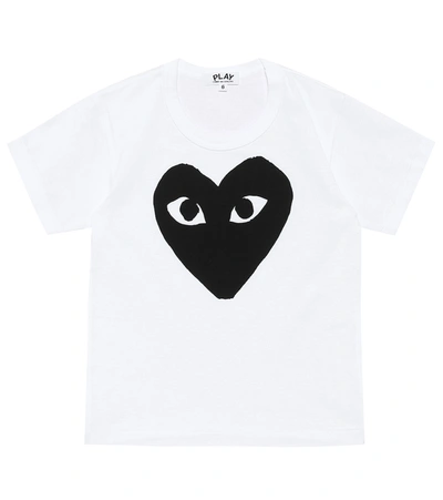 Comme De Garçons Play Big Heart Logo Cotton T-shirt In White