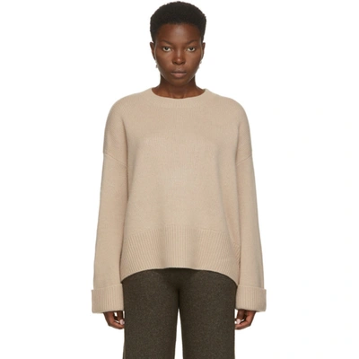 Arch4 Knightsbridge Sand Cashmere Jumper In Fawn