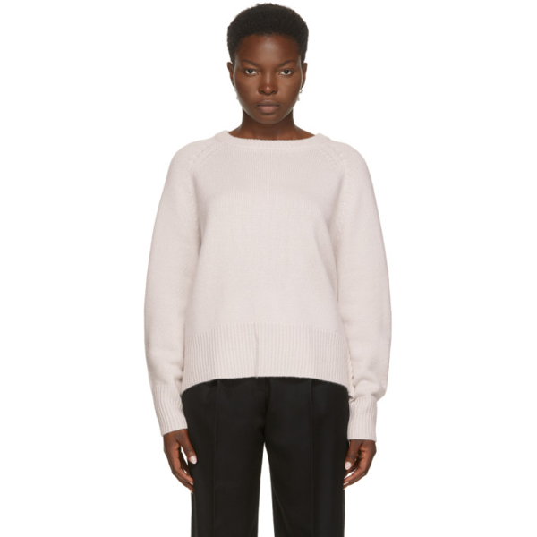 Arch4 Off-white Cashmere Bredin Crewneck Sweater In Dove | ModeSens