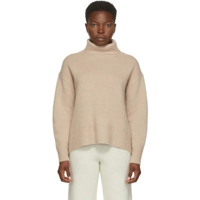 Arch4 Beige Cashmere Worlds End Turtleneck In Fawn