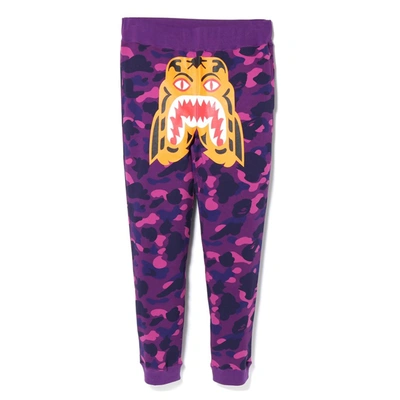 Pre-owned Bape  Color Camo Tiger Slim Sweat Pants Purple